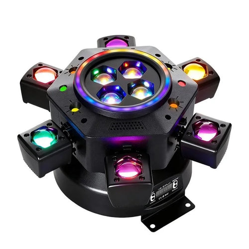 6 Arms 150W Moving Head Light Beam Laser Strobe Effect DMX Stage Rotating DJ Disco Party Bars Show Full Color LED Beam Lights